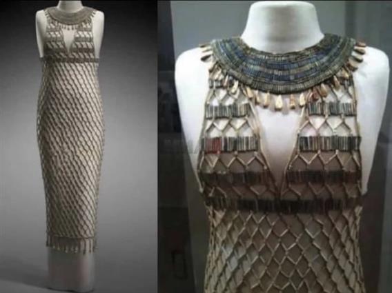 „Високата мода“ на Древен Египет: Фустан исплетен од монистра од вештачки бисери