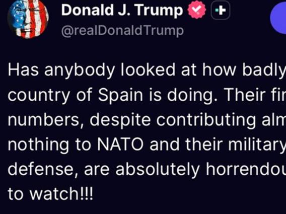 Трамп: Видовте ли колку лошо ѝ оди на Шпанија? Жално е да се гледа