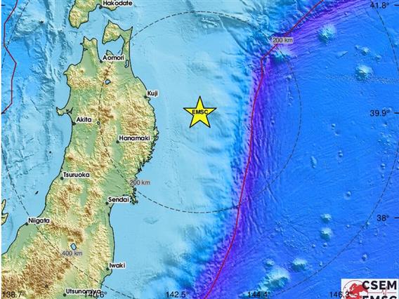 Силен земјотрес од 7,5 степени во близина на Јапонија предизвика предупредувања за цунами