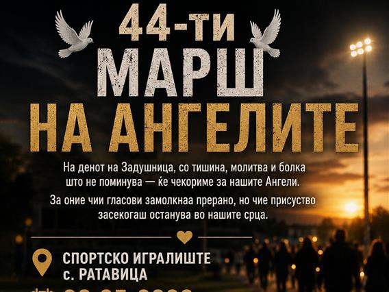 Денес во 19:05 ќе се одржи 44-тиот „Марш на ангелите“