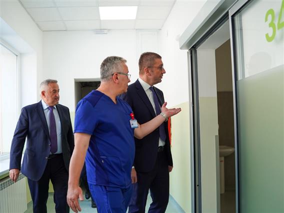 Мицкоски: Целосно е реконструирано и пуштено во употреба одделението за Трауматологија во стара Градска болница