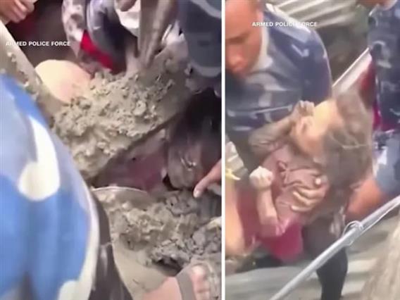 Седумгодишно девојче преживеа четири дена затрупана во калта на Непал (ВИДЕО)