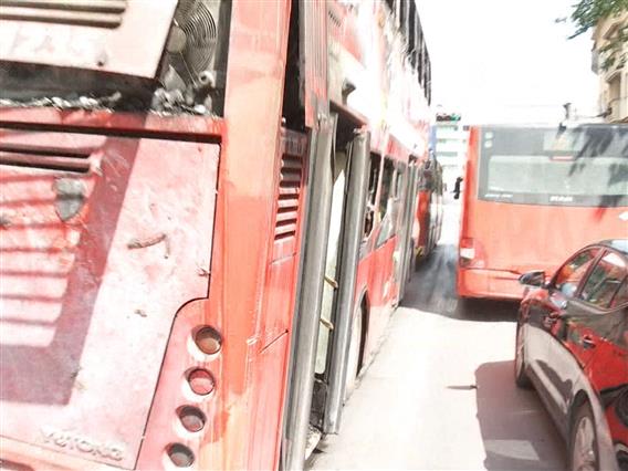 Се запали двокатен автобус на ЈСП „Скопје“ на Водно, нема повредени
