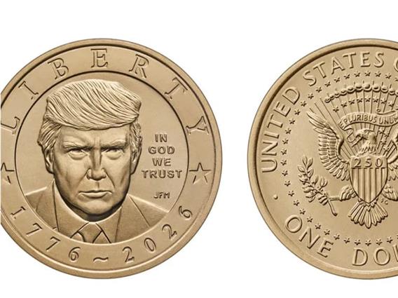 Трамп стана првиот жив претседател на САД чиј лик се најде на монета 