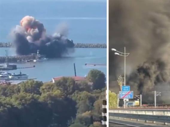 Експлозии и пожари во омиленото летувалиште на Путин, гори и брод (ВИДЕО)