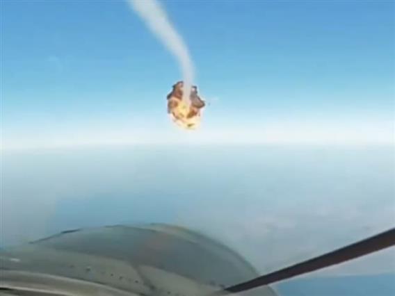 Украински воен авион урна моќен руски млазен дрон (ВИДЕО)