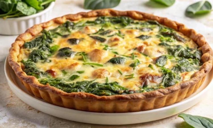 Отворена пита со спанаќ