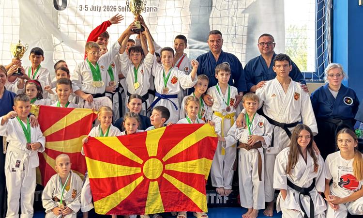 Македонската репрезентација во традиционално карате најуспешна на ЕТКФ Европскиот куп за деца во Софија
