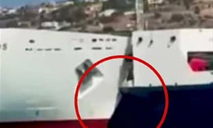 Траект полн со патници се судри со брод во близина на Крит (ВИДЕО)