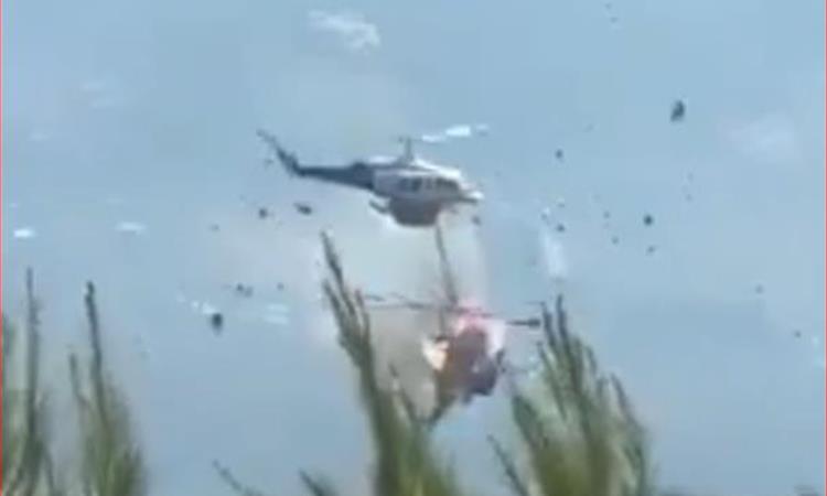 ВИДЕО: Хеликоптери се судрија при гаснење пожар во Грција – извлечени телата на пилотите