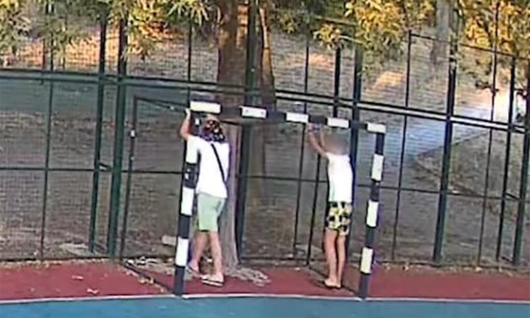 Деца го уништуваат тартанот и головите во училиште во Велес, градоначалникот со апел (ВИДЕО)