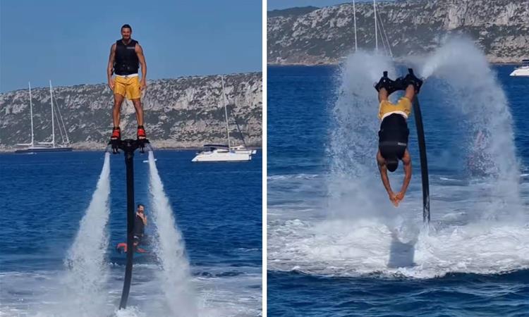 Ибрахимовиќ прави акробации на море, се спореди со „Аквамен“ (ВИДЕО)