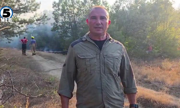Ангелов: Попладнево повторно се разгоре пожарот кај Штип, во близина има викендици