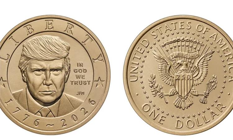 Трамп стана првиот жив претседател на САД чиј лик се најде на монета 