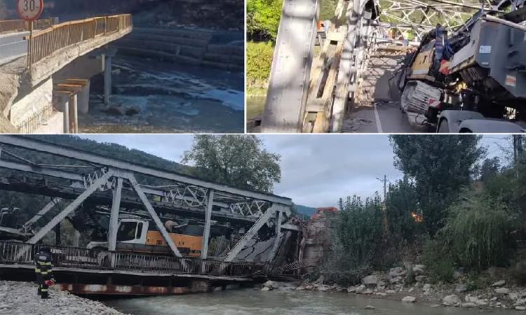 Се урна мост во Романија; Сообраќајот веднаш прекинат