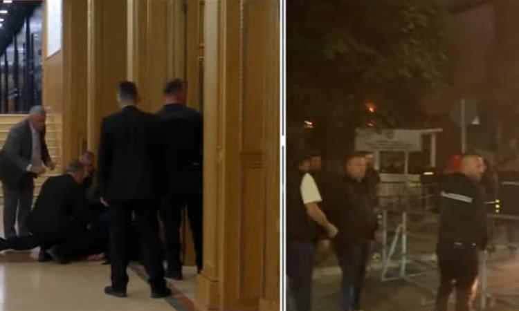 Хаос во Приштина: Кордони полицајци, солзавец кон демонстрантите, блокирани пратениците (ВИДЕО) 