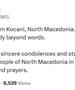 Османи: Стоиме со семејствата на жртвите и со целиот народ на Македонија во ова тешко време