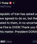 Трамп: Иран побара продолжување на преговорите и се согласивме, но примирјето заврши 