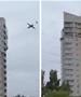 Снимен е моментот кога украински дрон се забива во зграда во Русија (ВИДЕО)