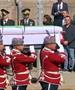 Државен пречек на посмртните останки на Цар Самоил во Софија, примопредавање беше извршено во Византискиот музеј во Солун 