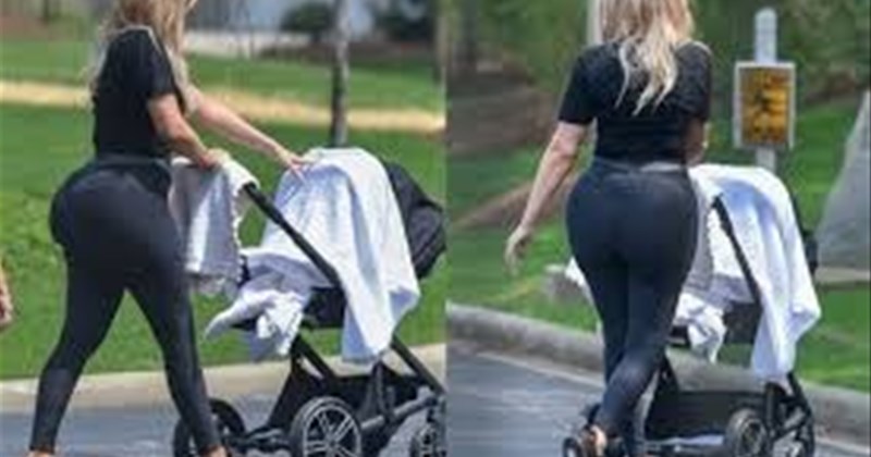 Кардашијан на прва прошетка со бебето