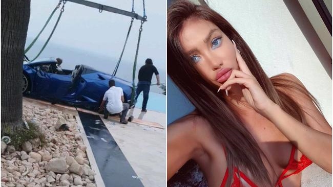 Ламборџинито на Сораја пропадна во базен- и се лизнала штиклата од кочница (ВИДЕО)