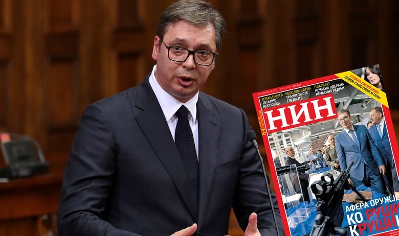 Српски неделник излезе со празна насловна по ,,скандалозната”фотографија со Вучиќ (ФОТО)
