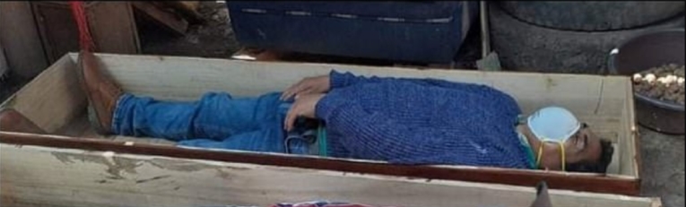 Пијан градоначалник го прекршил карантинот , па се скрил од полицијата во мртовечки ковчег (ВИДЕО)