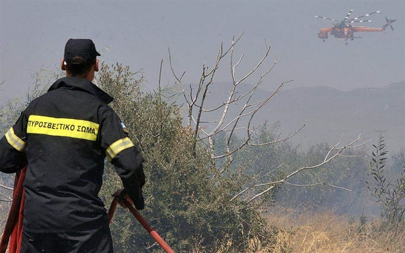 Големи пожари на грчките острови Евија и Крит