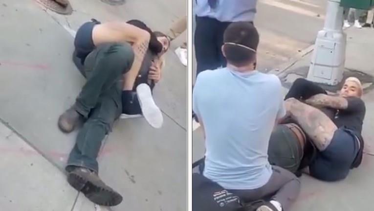 Се обидел да украде бебе од количка,не поминал добро (ВИДЕО)