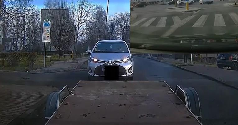 Жена ја удрила Тојотата два пати во иста приколка (ВИДЕО) 