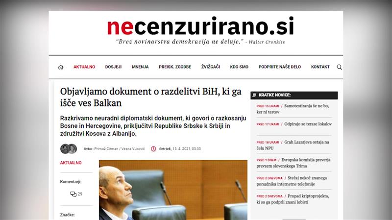 Јанша сепак испратил „нон-пејпер“ за прекројување на гранциите на Балканот!?