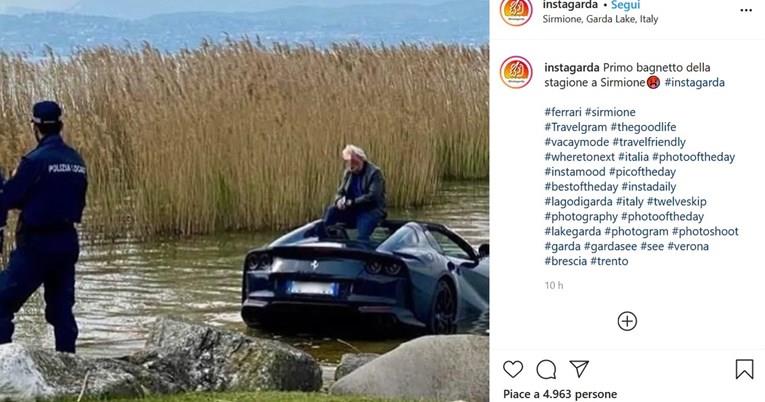 Купил ново Ферари и го пракирал во езеро (ФОТО)