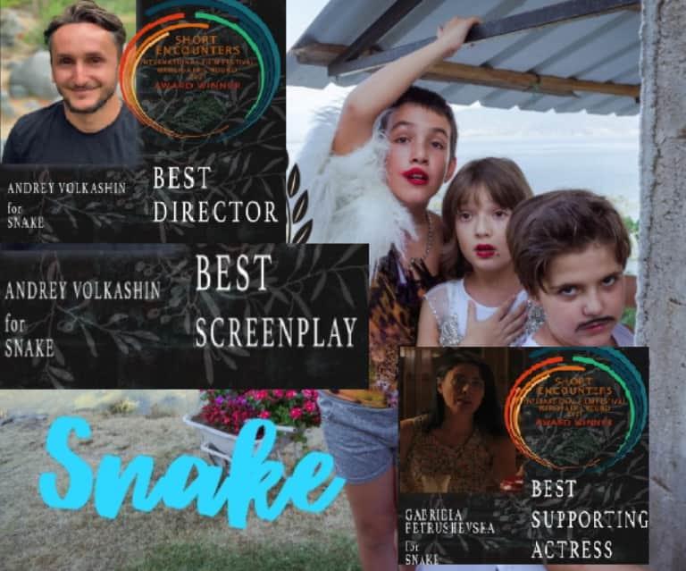 Три награди за краткиот филм „Змија" на режисерот Андреј Волкашин на фестивал во Грција