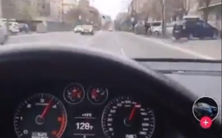 Видео: Со 130 км/ч во центарот на Белград