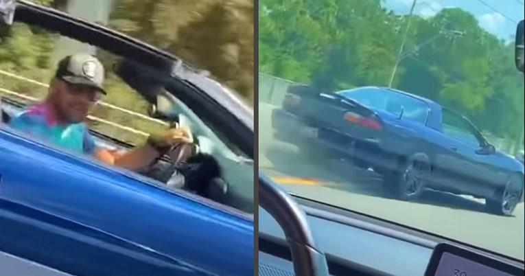 Видео: Го предизвика возачот на Тесла а потоа си пресуди самиот