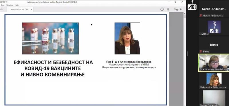 Проф. д-р Грозданова: Комбинирање на вакцините против Ковид-19  дава поширок имунолошки одговор