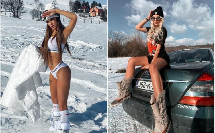 Фото: Во бикини го топат снегот