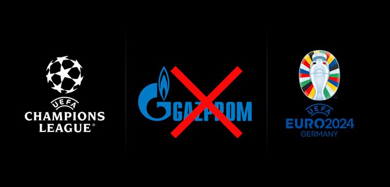 УЕФА го раскина договорот со Гаспром, ги суспендираше руските клубови