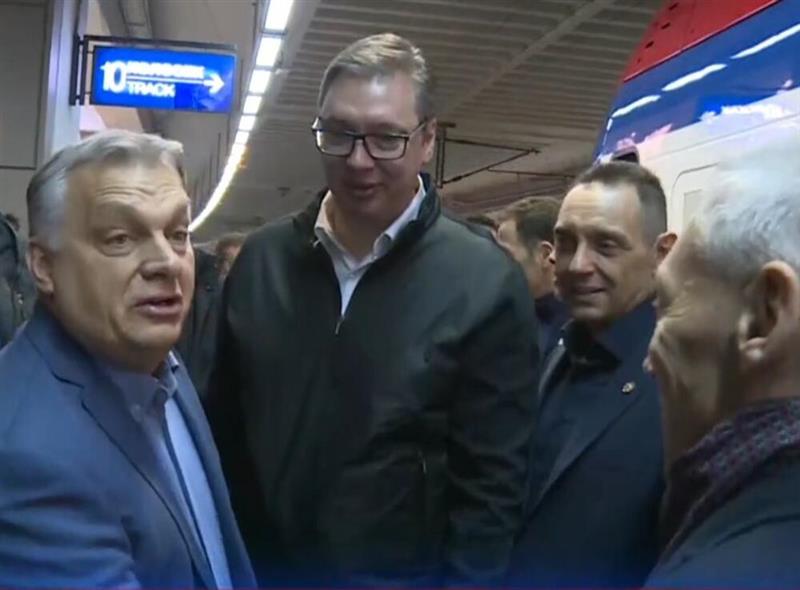 Вучиќ и Орбан го пуштија „Сокол“, најбрзиот воз на релација Белград- Нови Сад (ВИДЕО)