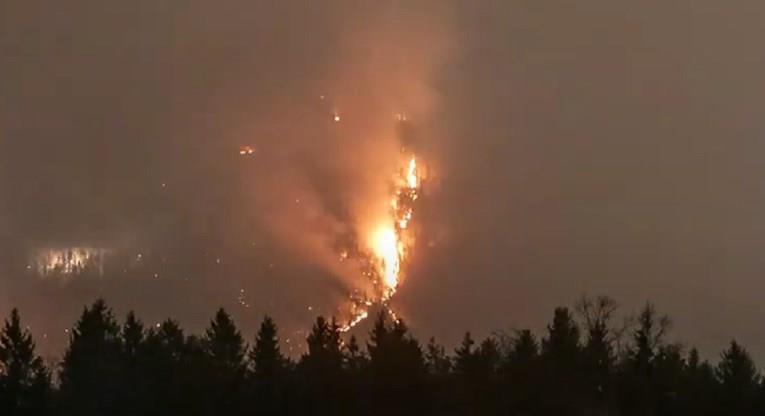 Горат викендички во голем шумски пожар во Словенија (ВИДЕО)