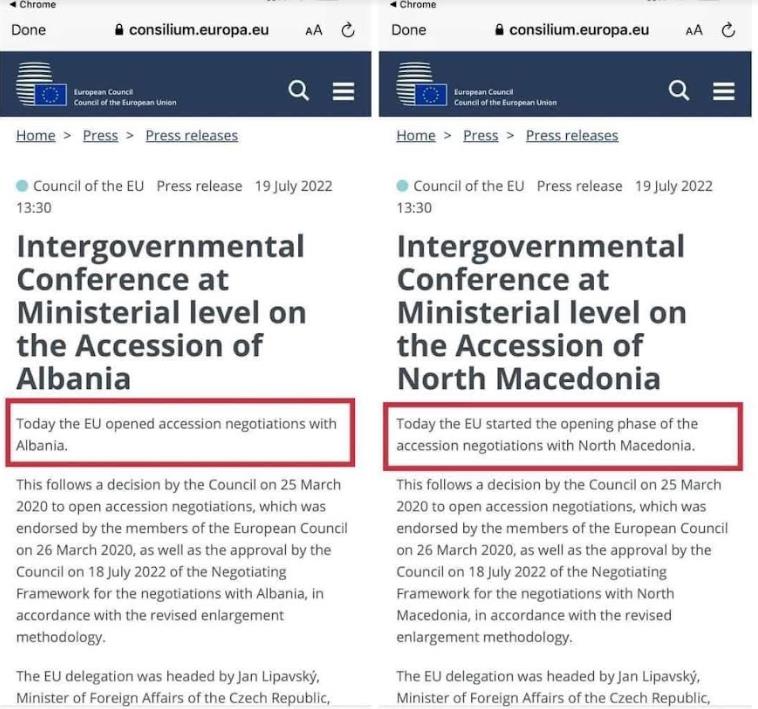 ВМРО-ДПМНЕ: Предавникот Ковачевски да не лаже, Европскиот С ги отпочна преговорите со Албанија