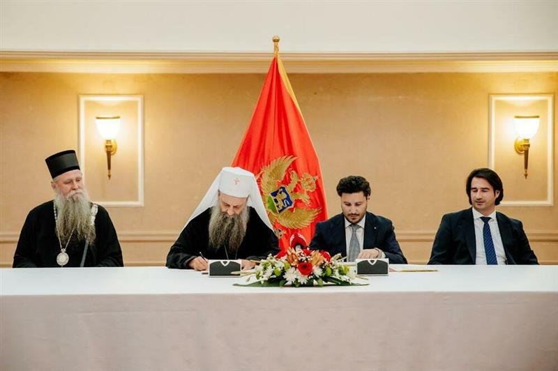 Потпишан основниот договор меѓу владата на Црна Гора и СПЦ