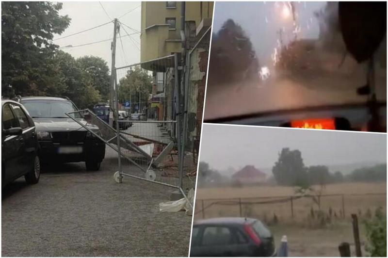 Силно невреме ја погоди Србија- паднати дрвја, оштетени покриви (ВИДЕО)