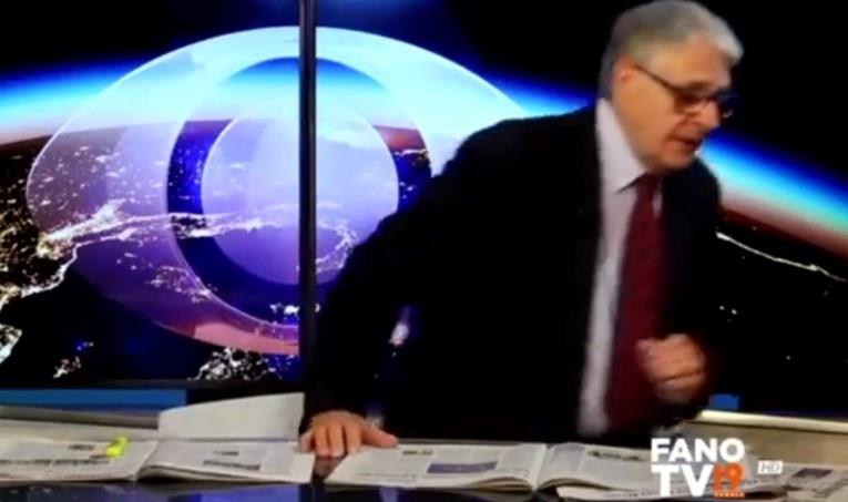 Земјотресот во Италија во студиото на РАИ: Водителот избега во паника (ВИДЕО)