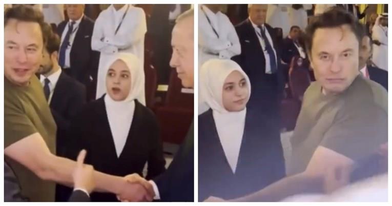 Сите му се смеат на Ердоган, кој не му ја пушта раката на Маск (ВИДЕО)
