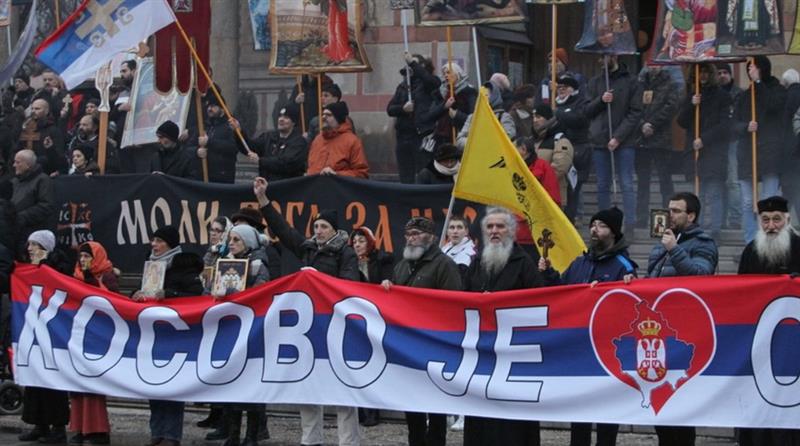 Во Белград протест против прифаќањето на германско-францускиот план за Косово