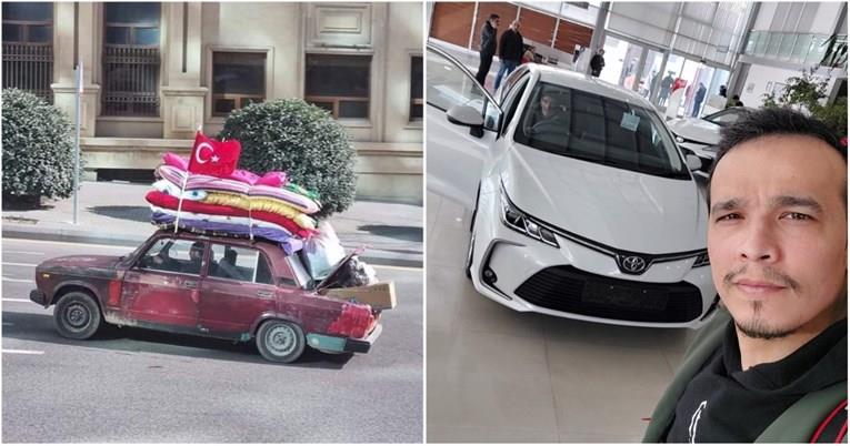 Нов автомобил доби Азербејџанецот, кој со стара Лада носеше помош во Турција (ВИДЕО)