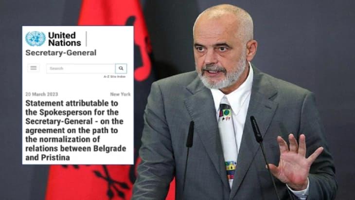 Рама бара итно објаснување за изјавата на Гутереш каде Косово не се споменува како држава