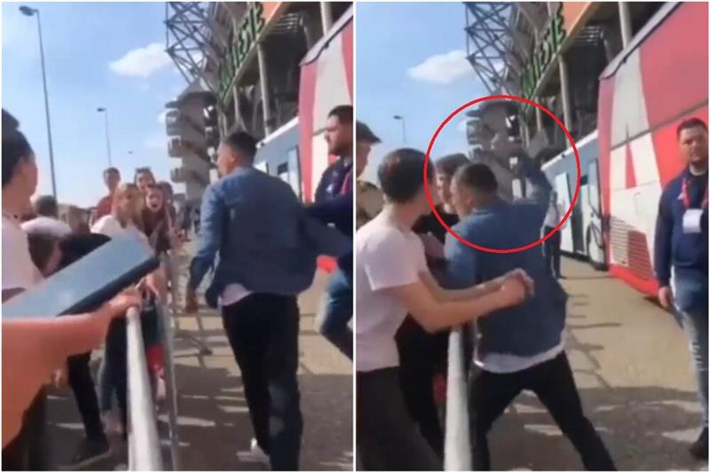 Видео: Скандал во Холандија! Фудбалер на Ајакс удри навивач на Твенте   